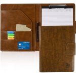 Porte documents a4 en cuir, conferencier avec fermeture magnétique, bloc - notes, papier et stylo brun ... Porte documents a4 en cuir, conferencier avec fermeture magnétique, bloc - notes, papier et stylo brun ...