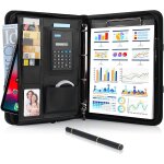 Porte document a4 en cuir avec fermeture eclair etanche avec classeur a anneaux, bloc - notes, porte ... Porte document a4 en cuir avec fermeture eclair etanche avec classeur a anneaux, bloc - notes, porte ...