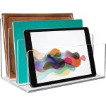 Porte - documents acrylique 3 sections - trieur fichiers bureau transparent - gestion