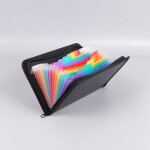 Porte - documents extensible zipp� a bord arc - en - ciel - format a6