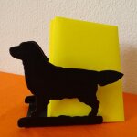 Porte lettres en acier dcor d'une silhouette de golden retriever