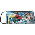 Porte - monnaie en cuir souple avec fermeture eclair motif schtroumpfs taille mini