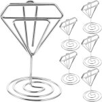 Porte - num�ro de table de mariage en m�tal argent� durable 4, 60 x 3, 00 cm pour num�ros de table, photos, ...