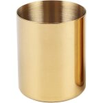 Porte - pot a crayons en acier inoxydable dor� - design durable et moderne pour le bureau et la maison ...