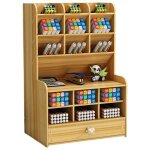 Porte - stylo en bois multi - fonction pour organiser le bureau, accessoire support de rangement d'école, ... Porte - stylo en bois multi - fonction pour organiser le bureau, accessoire support de rangement d'école, ...
