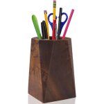 Porte - stylo en bois de noyer noir, porte - crayon en bois simple, porte - stylo, organisateur de pot ...