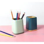 Porte - stylo de bureau en abs durable avec design bicolore - id�al pour ranger stylos, pinceaux de maquillage ...