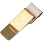 Porte stylo carnet gris, misty gray clip pour stylo en mtal et simili cuir