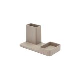 Porte stylo en ciment gris galet