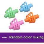 Porte - stylos a deux doigts en silicone, 3 couleurs mlanges, papeterie pour etudiant, correcteur de ...