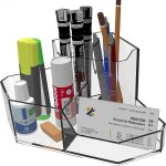 Porte - stylo el�gant en acrylique a 3 compartiments pour organiser votre bureau ¿ accessoire de bureau ...