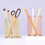 Porte - stylo el�gant en fer dor� - organisateur polyvalent pour la maison, le bureau et les cosm�tiques ...