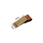 Porte - stylo en mtal et cuir, pince a crayon en laiton et acier inoxydable, papeterie, produits alimentaires ...