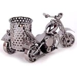 Porte - stylo moto vintage - m�tal, 16 x 10 x 11 cm, noir / bronze, durable, id�al comme cadeau et d�coration ...