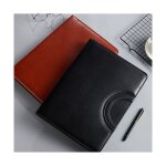 Portefeuille en cuir avec fermeture clair pour femme / homme, porte - documents d'affaires avec poigne, ...