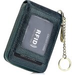 Portefeuille porte - cartes en cuir v�ritable avec blocage rfid, 12 emplacements pour cartes et fermeture ...
