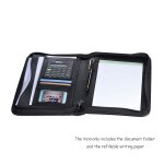 Portefeuille d'affaires professionnel portable padfolio dossier organisateur de documents a5 pu cuir ...