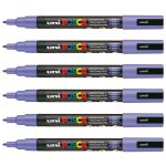 Posca lot de 6 marqueurs pointe conique fine pc3m 0, 9 - 1, 3mm lilas