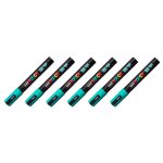 Posca lot de 6 marqueurs pointe conique moyenne pc5m 1, 8 - 2, 5mm vert emeraude