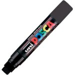 Posca extra marqueur a bout cisel large - noir (lot de 5)[z2584]