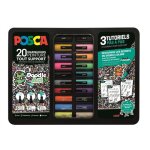 Posca marqueur a pigment  doodle art , mallette m�tal de 20