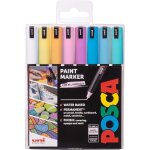 Posca pc - 1mr lot de 8 marqueurs permanents a base d'eau pointe ultra fine pour loisirs cr�atifs utilisation ...
