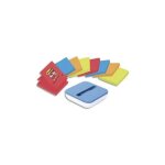 Post - it 8 blocs z - notes super sticky couleurs 76x76mm + d�vidoir box bleu offert