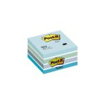 Post - it - cube de 450 feuilles 76x76mm pastel bleu 5 couleurs