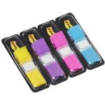 Post - it mini d�vidoir index design, 35 pi�ces en 4 couleurs jaune / violet / rose / bleu