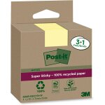 Post - it notes autocollantes super sticky, recycls, pack promo de 3 blocs + 1 gratuit, 70 feuilles ...