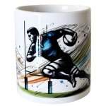 Pot a crayons en cramique rugby