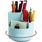 Pot a crayons rotatif a 360 degr�s a 3 emplacements pour stylos, maquillage et petits objets - mat�riau ...