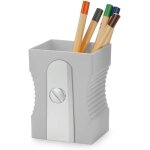 Pot a crayons sharpener couleur gris hirsute plastique