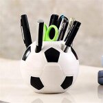 Pot a stylos sph�rique en polypropyl�ne noir et blanc, 11 x 11 x 10 cm, rangement polyvalent pour stylos, ...