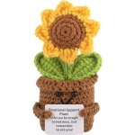 Poupe de poche hug tournesol positive creative laine a tricoter cadeau de remerciement allemand porte ...