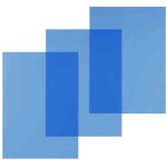Pqt de 100 couvertures pour reliure a4 pvc 20 / 100eme bleu transparent