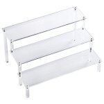 Présentoir en acrylique transparent a 3 niveaux, présentoir pour plateaux a gâteaux, pour la décoration ... Présentoir en acrylique transparent a 3 niveaux, présentoir pour plateaux a gâteaux, pour la décoration ...