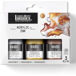Professional encre acrylique set 6x30ml couleurs feutres + blanc