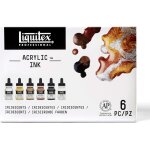Professional encre acrylique set 6x30ml couleurs feutres + blanc