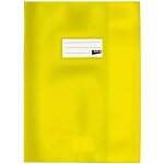 Prot�ge - cahier opaque jaune en pvc ? format 21x29, 7 cm ? epaisseur 19 / 100�me ? grain cuir