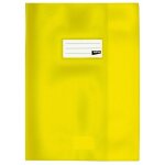Prot�ge - cahier opaque jaune en pvc ? format 24x32 cm ? epaisseur 19 / 100�me ? grain cuir