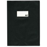 Protge - cahier opaque noir en pvc ? format a4 21x29, 7 cm ? epaisseur 19 / 100me ? grain cuir