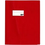 Protge - cahier opaque rouge en pvc ? format 17x22 cm ? epaisseur 19 / 100me ? grain cuir