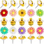 Punaises a fleurs abeilles, 60 pi�ces, jolies punaises d�coratives pour tableau blanc, panneau en li�ge, ...