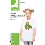 Q - connect lot de 10 feuilles de papier a4 transfert pour t - shirt coton coloris blanc