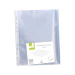 Q - connect lot 100 pochettes pp grain 5 / 100e eco perfore antistatique pour a4 210x297mm