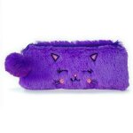 Qcyl - mignon chat etui a crayons en peluche etuis a crayons pour filles trousse scolaire doux fournitures ...