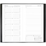 Quo vadis agenda classique notexdi 88 x 170 mm vertical couverture plastique noir