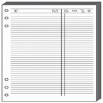 Quo vadis recharge accessoires organiseur feuilles telephone timer 17 blanc 10 x 17 cm