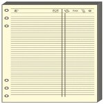 Quo vadis recharge accessoires organiseur feuilles telephone timer 17 ivoire 10 x 17 cm